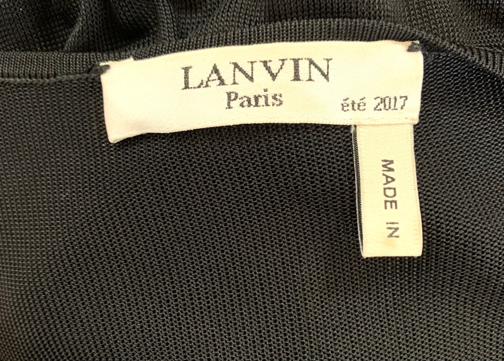   Lanvin 2017  V-Neck Sporty Gold Lurex Dress with Sheer Back LABEL 5 of 5