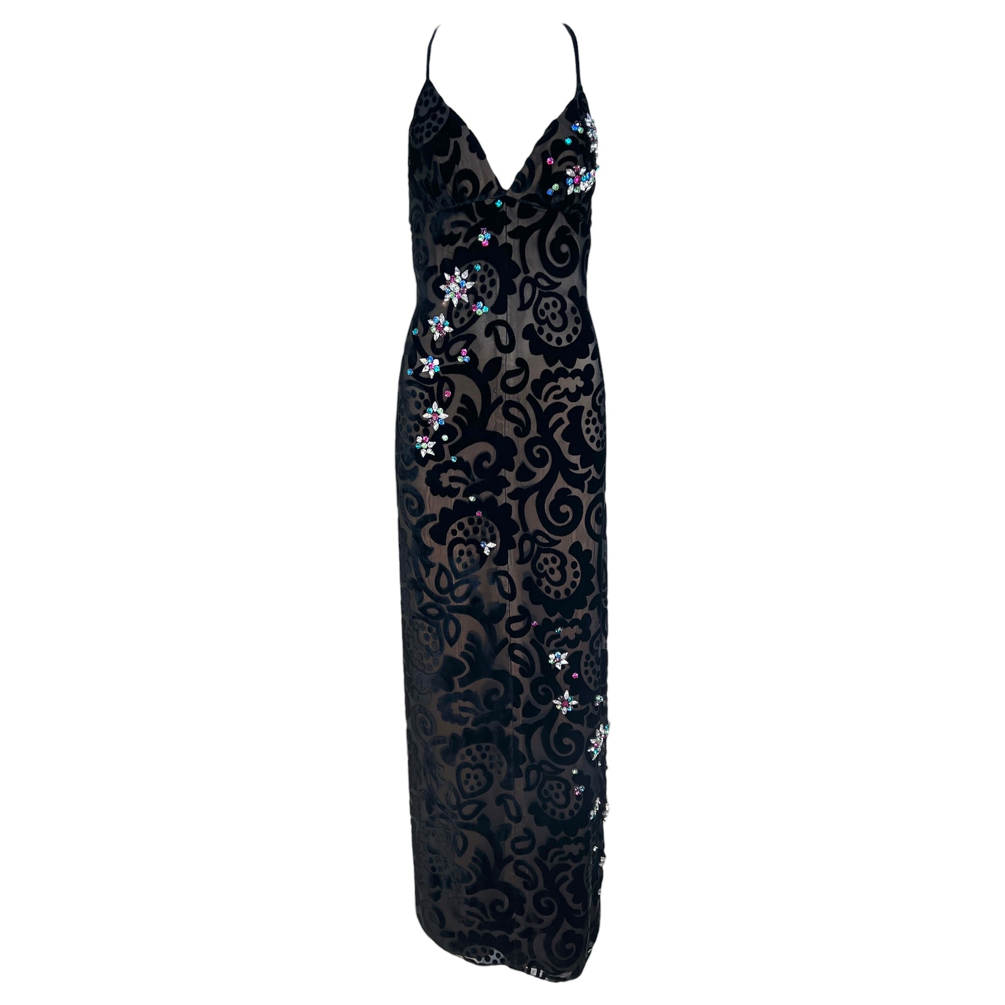 Bob Mackie Elizabeth the First Early 1970's Black Devoré Velvet Gown w – THE WAY WE WORE