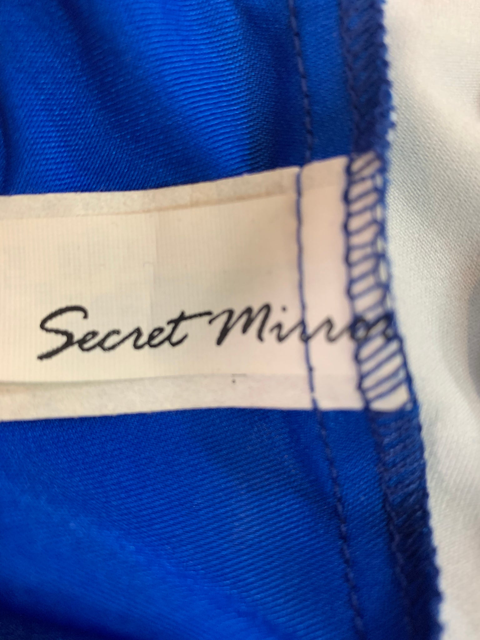 Secret Mirror 90s Body Con Blue Flaming Heart Dress LABEL 5 of 5