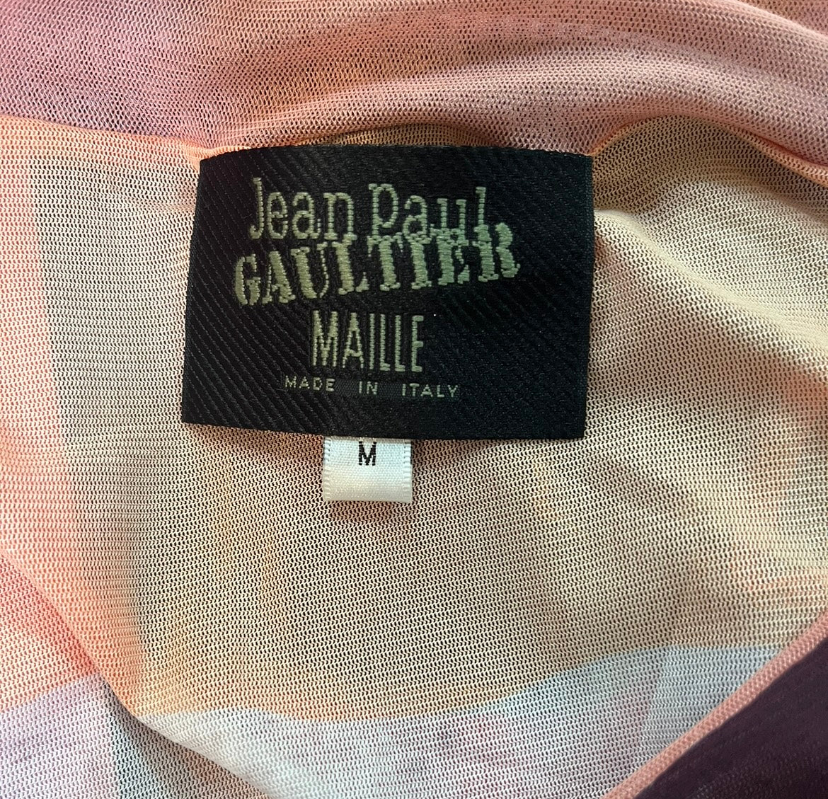 Jean Paul Gaultier Maille 1999 Venus de Milo Print Fuzzi Mesh Maxi Dress LABEL 6 of 6