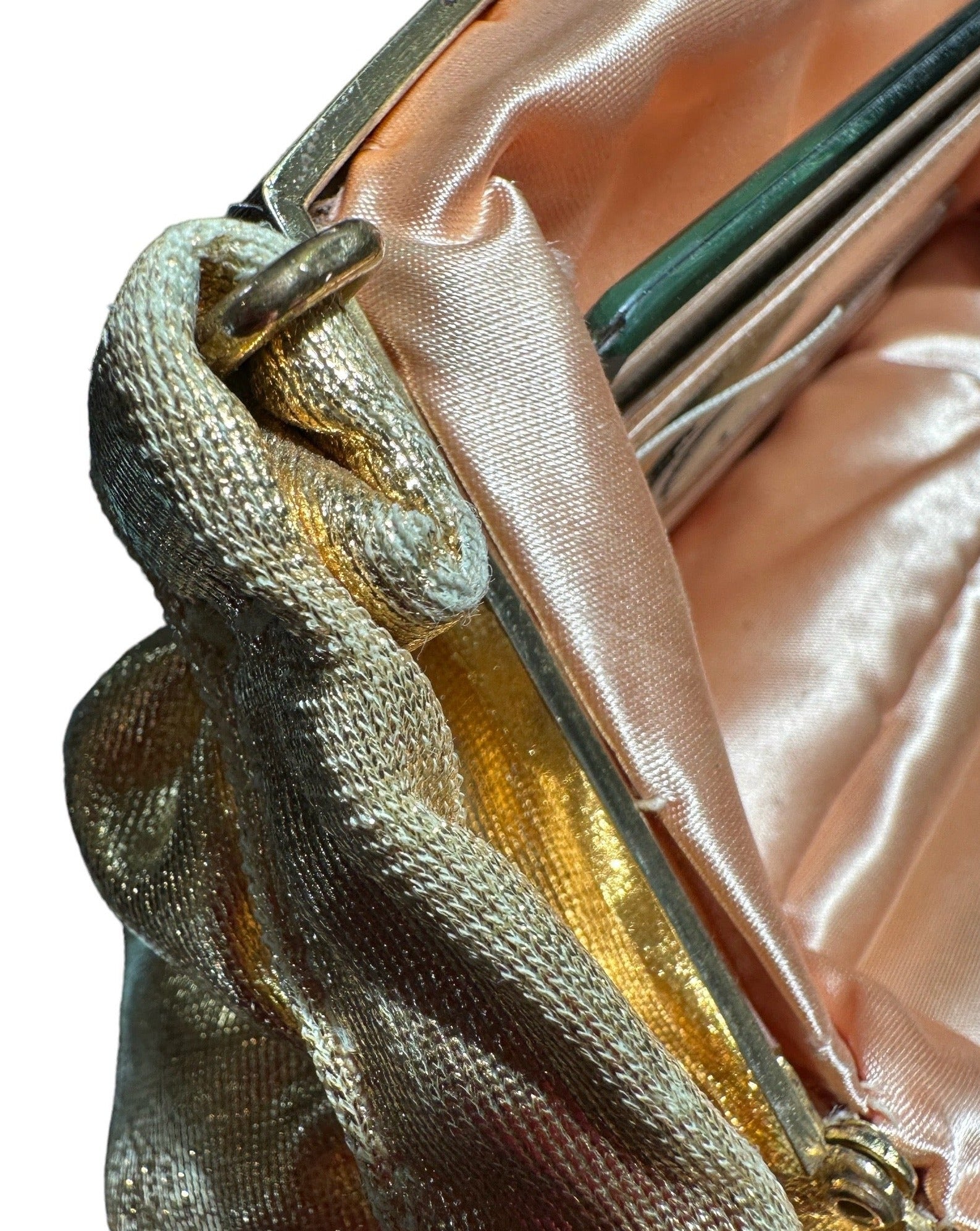 Morris Moskowitz 50s Gold Glamour Girl Evening Bag DETAIL 6 of 7