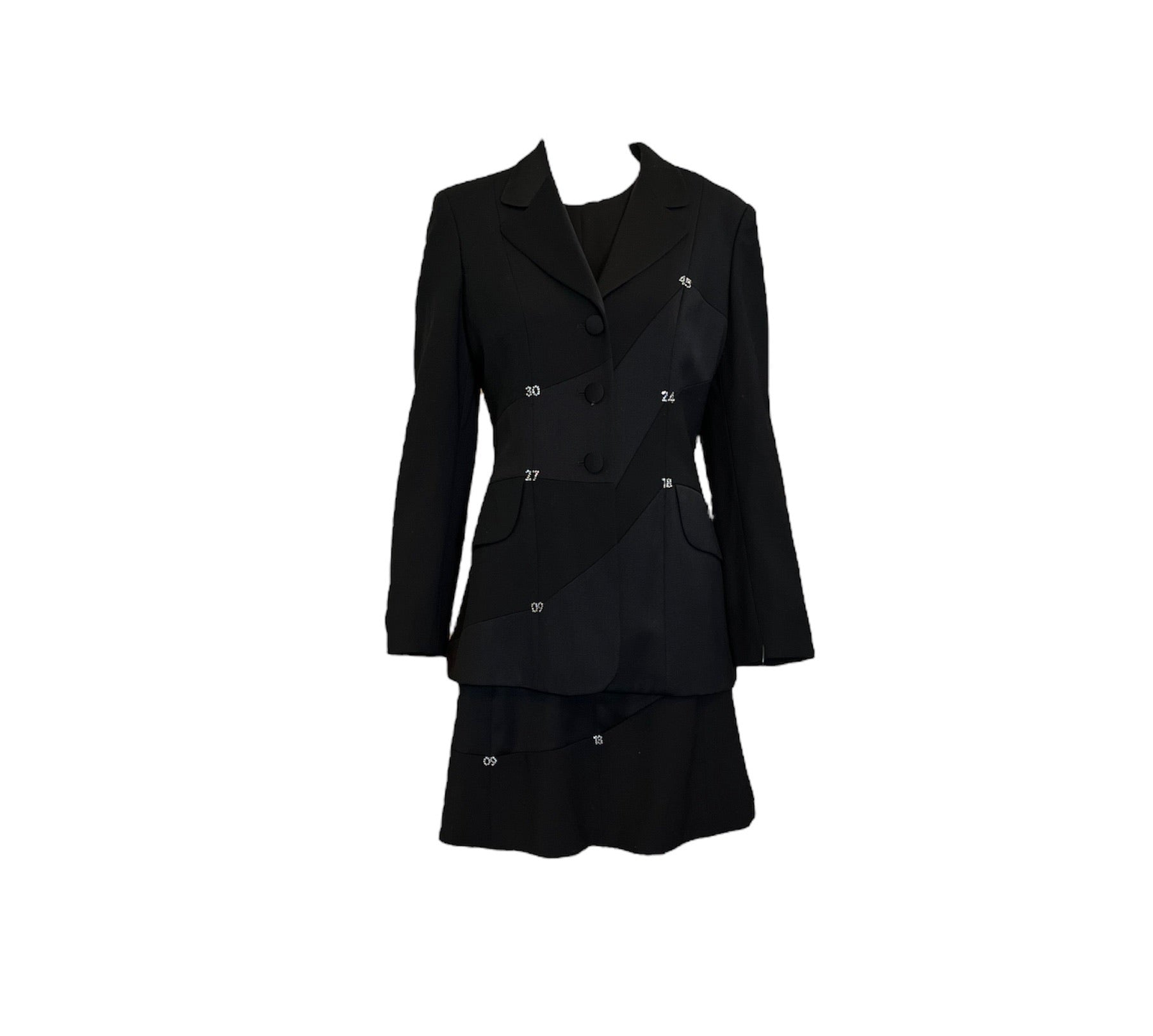 Moschino Cheap And Chic 90's Black Suit and Dress THE WAY WE WORE Moschino Cheap And Chic 90's Black Suit and Dress THE WAY WE WORE