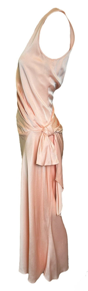  John Galliano 2000s Peachy Pink 1930s Inspired  Bias Cut Gown SIDE 2of 5