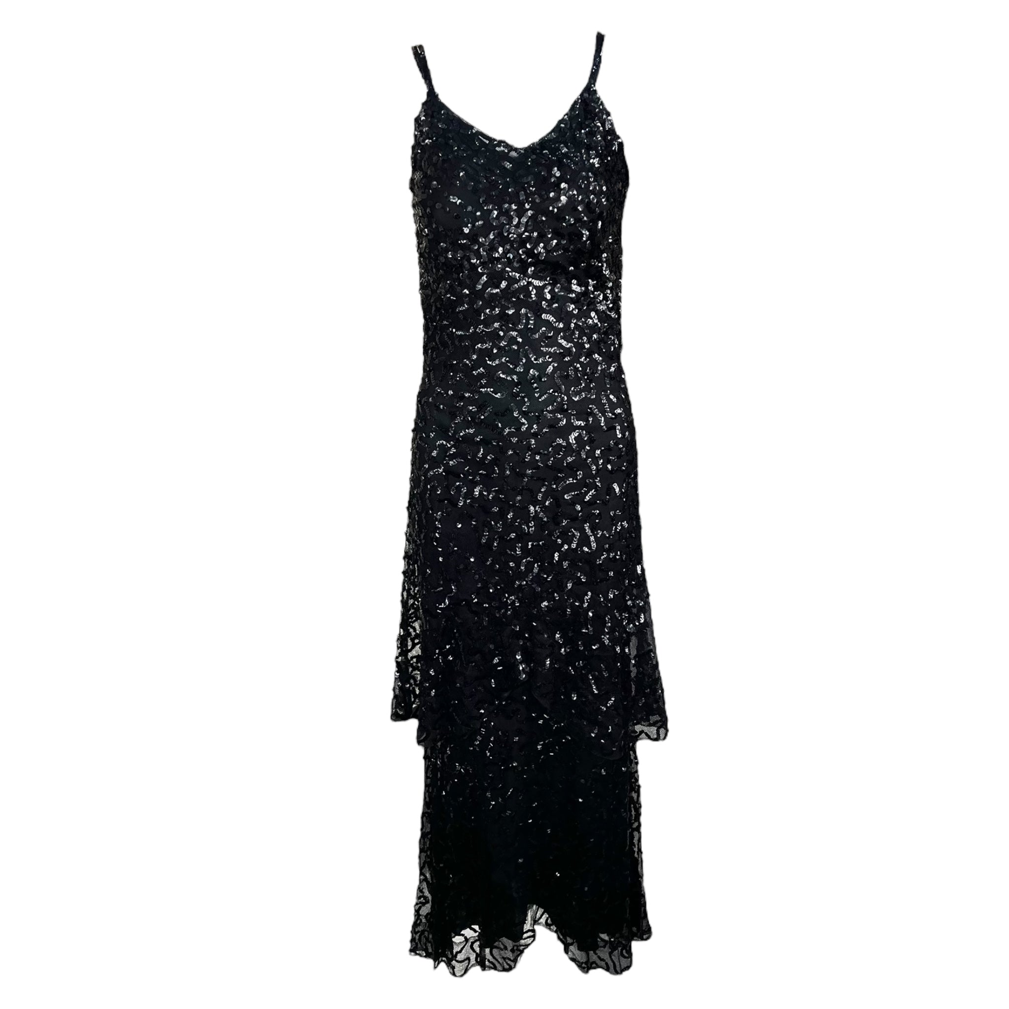 squiggle sequin dress primark black sequin dress Holly Embellished Midi Dress in Squiggle Embellishment Black