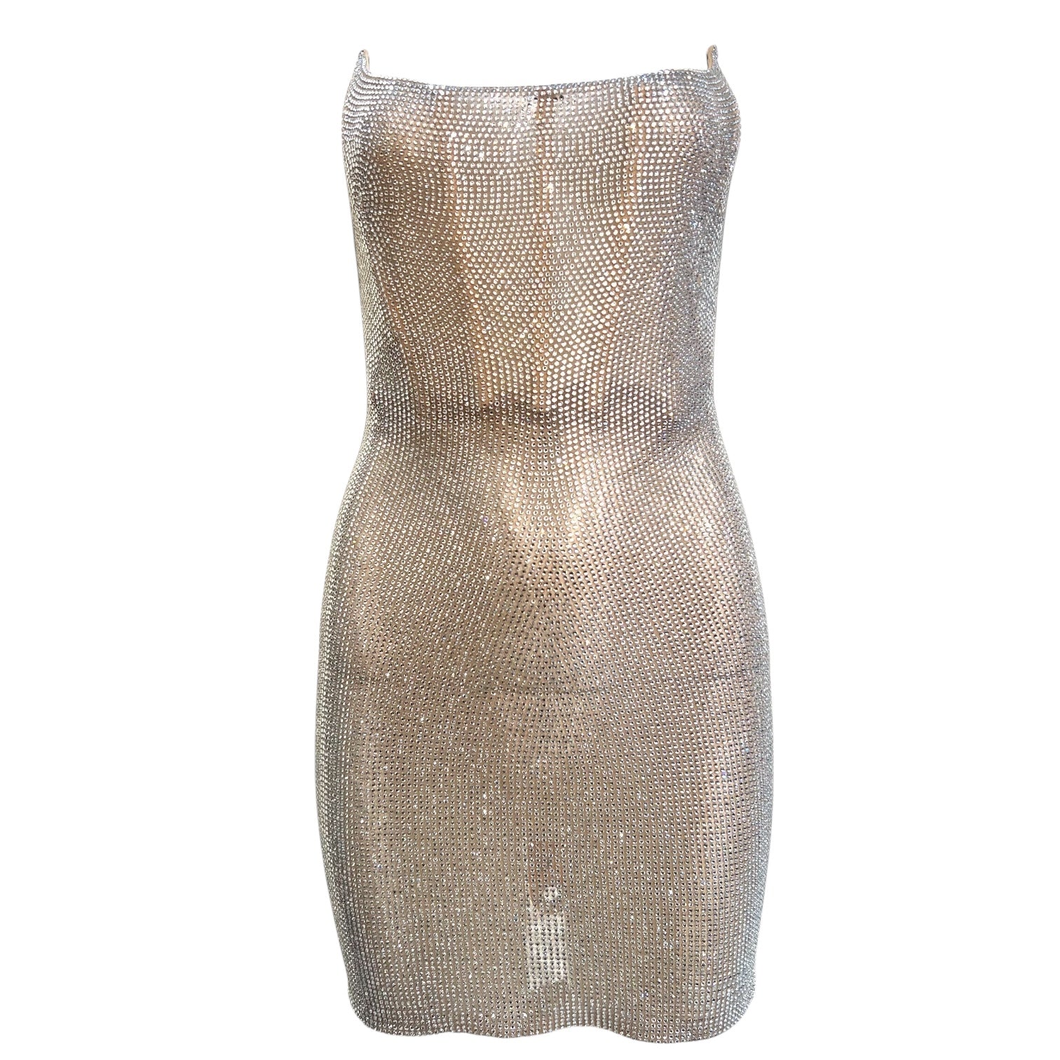 Italian Swarovski Crystal Embellished Strapless Mini Dress Italian Swarovski Crystal Embellished Strapless Mini Dress