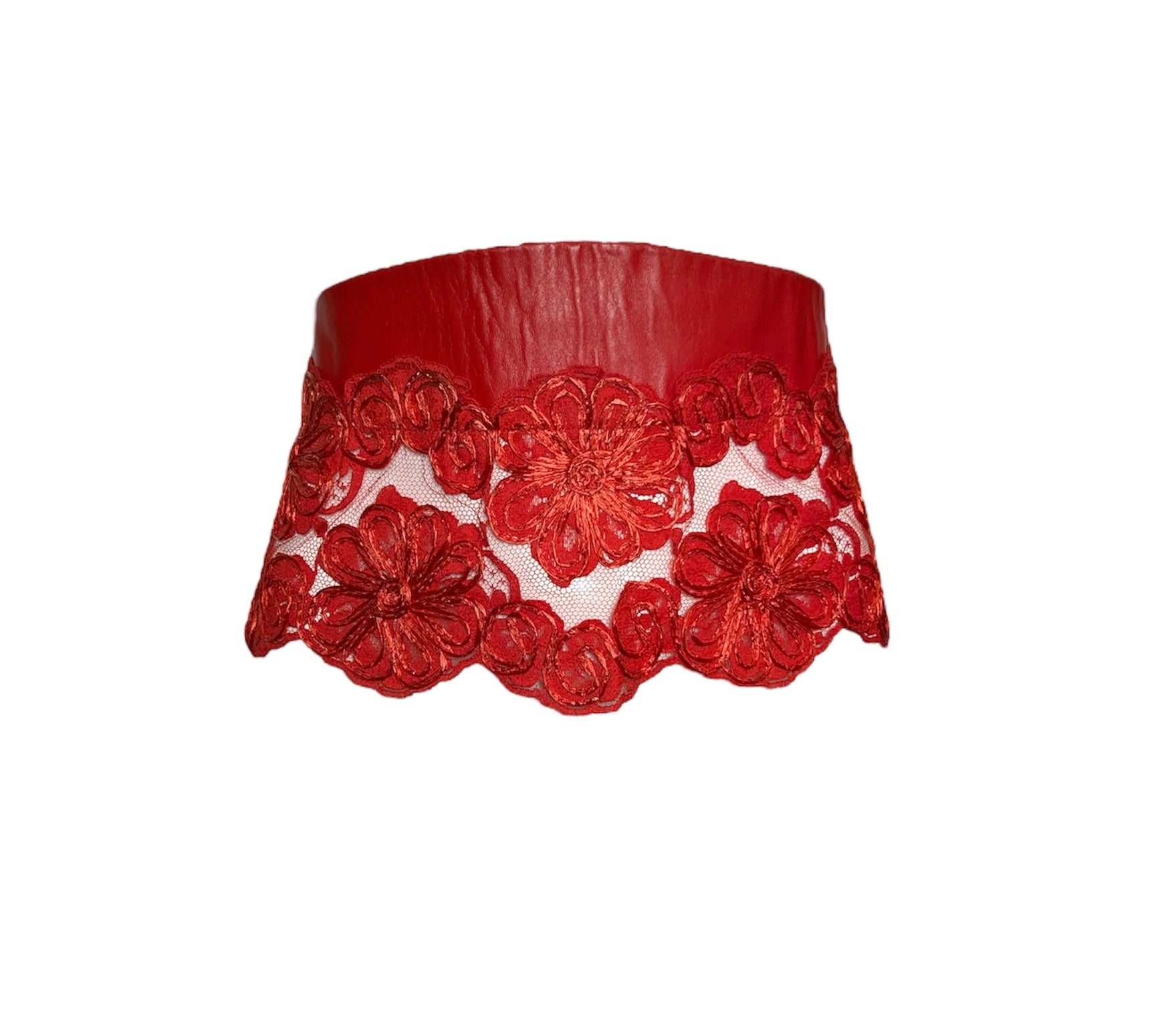 Geoffrey Beene 1980's Red Leather and Raffia Floral Peplum Belt THE WAY WE WORE Geoffrey Beene 1980's Red Leather and Raffia Floral Peplum Belt THE WAY WE WORE
