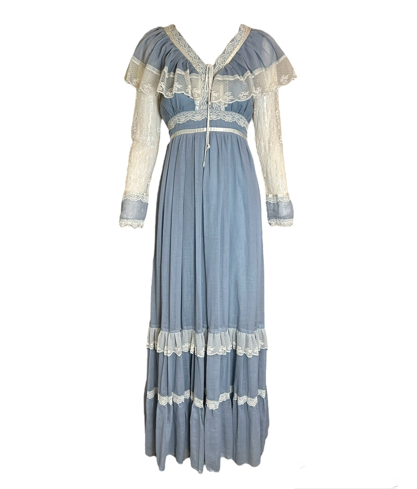 blue gunny sack dress Vintage Gunne Sax Maxi Dress in Light Blue -- Size 9. $29.00, via Etsy