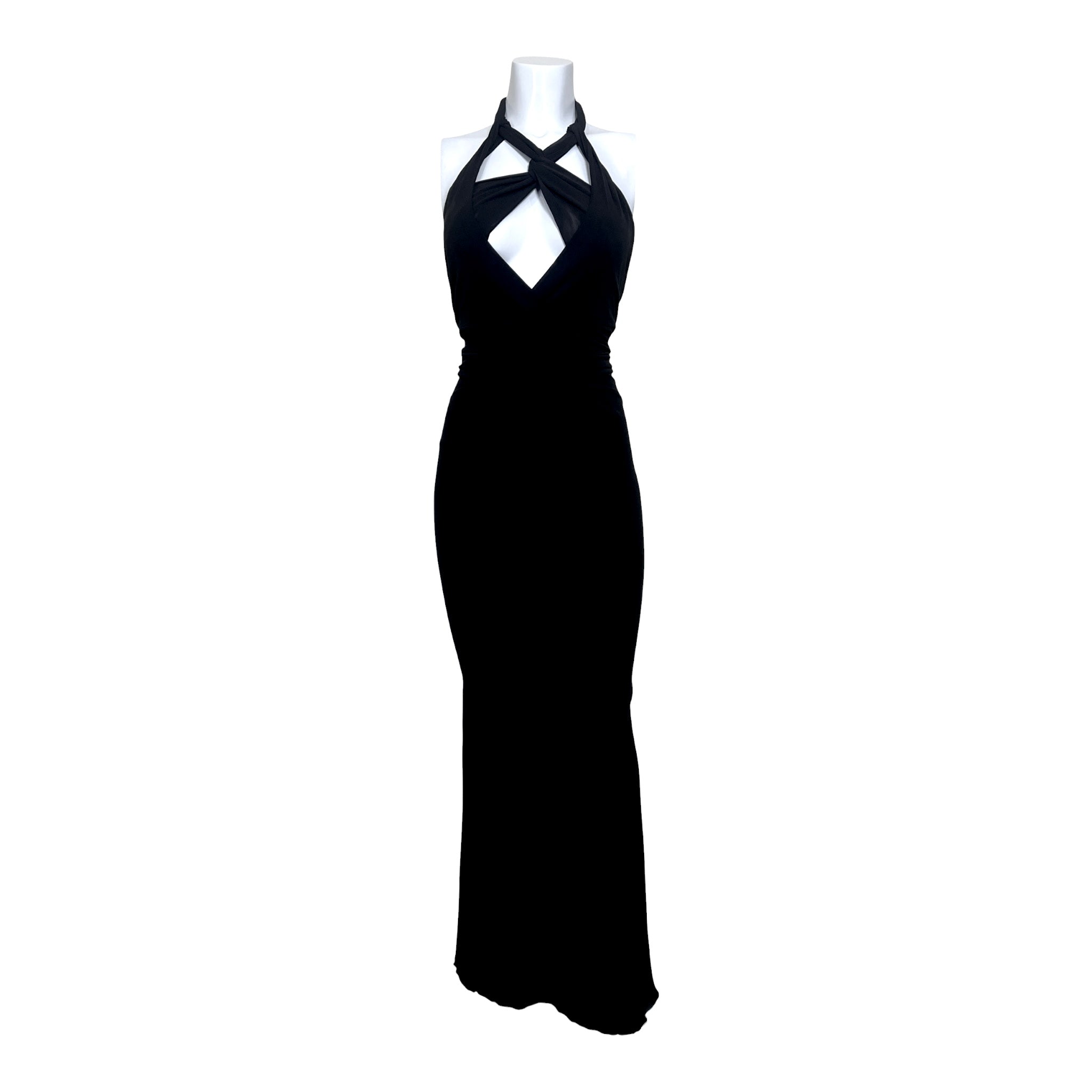 DSquared 2000S Black Jersey Halter Gown THE WAY WE WORE DSquared 2000S Black Jersey Halter Gown THE WAY WE WORE
