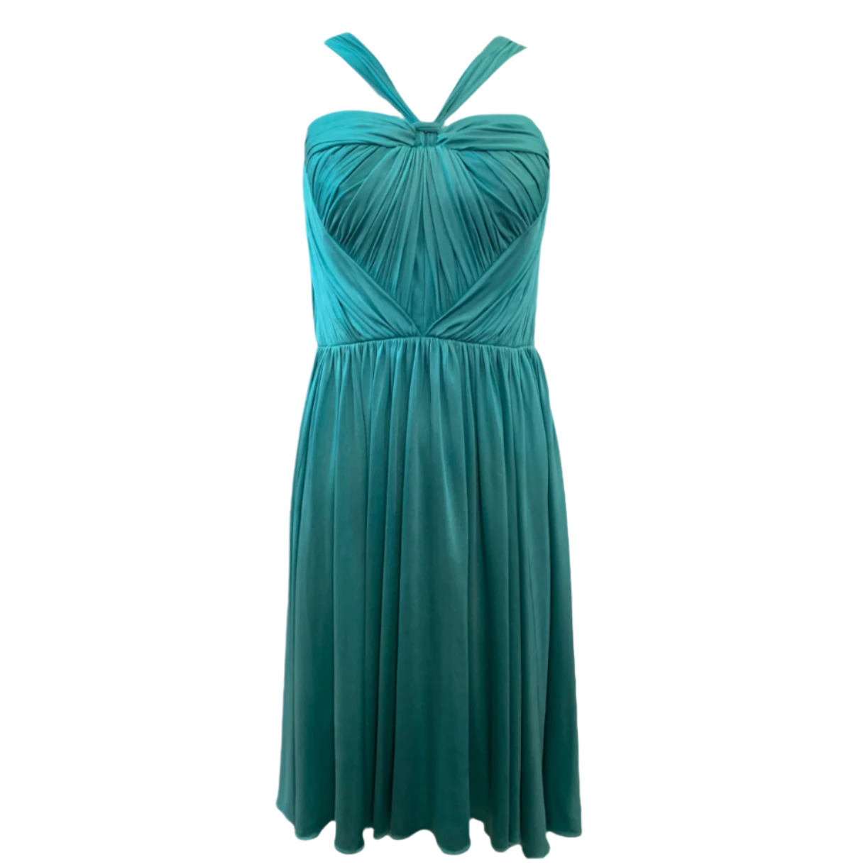 Galliano for Christian Dior S/S 2005 Teal Pleated Silk Jersey Dress THE WAY WE WORE Galliano for Christian Dior S/S 2005 Teal Pleated Silk Jersey Dress THE WAY WE WORE