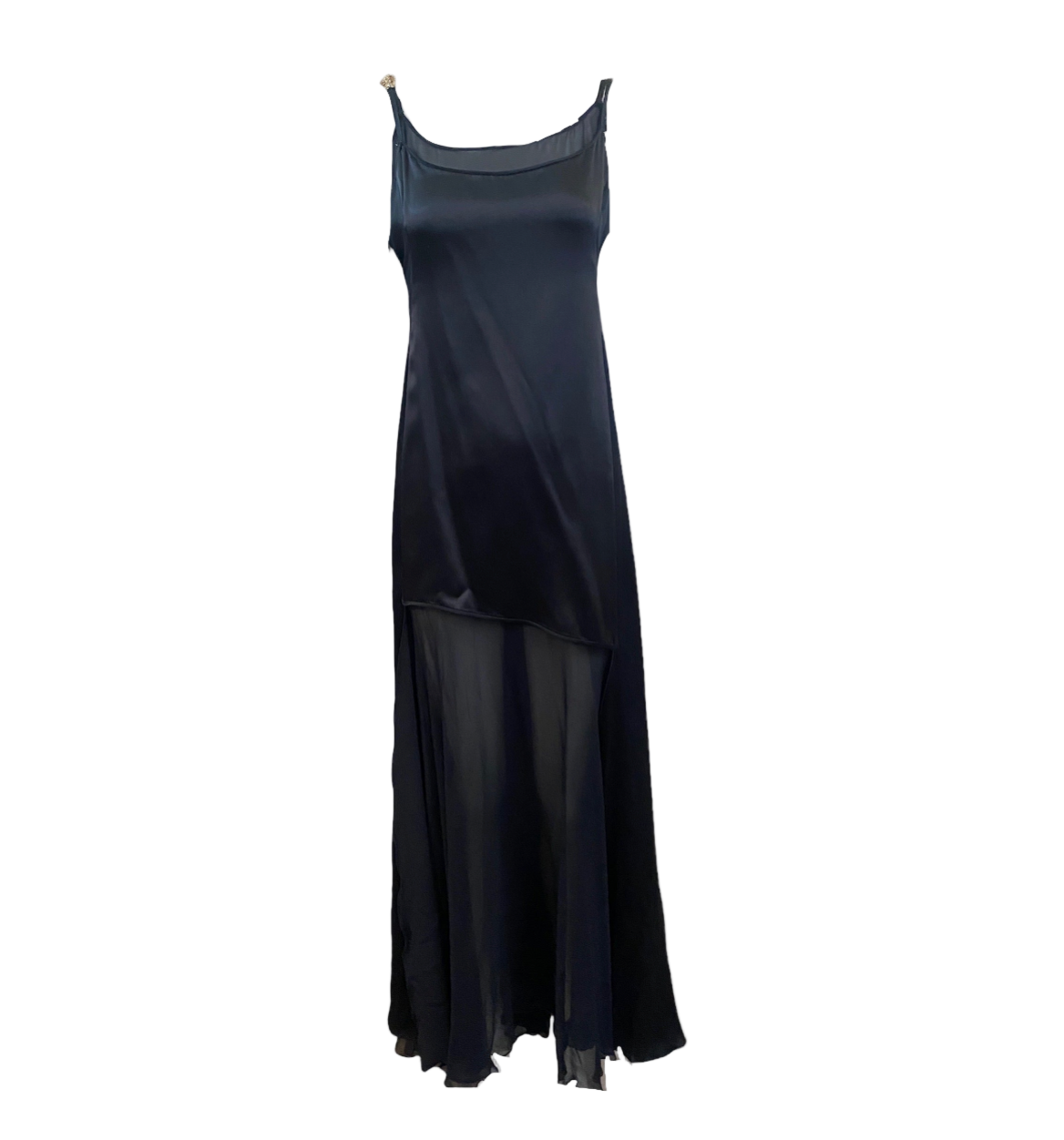 versace black dress 90s 90s Versus by Versace Black Dress W/ Silver Metal Medusa Studs 42
