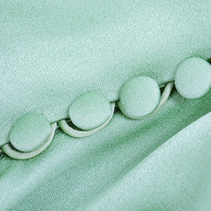 Unlabeled Galliano for Dior 30s Look Mint Green Satin Gown, detail 2