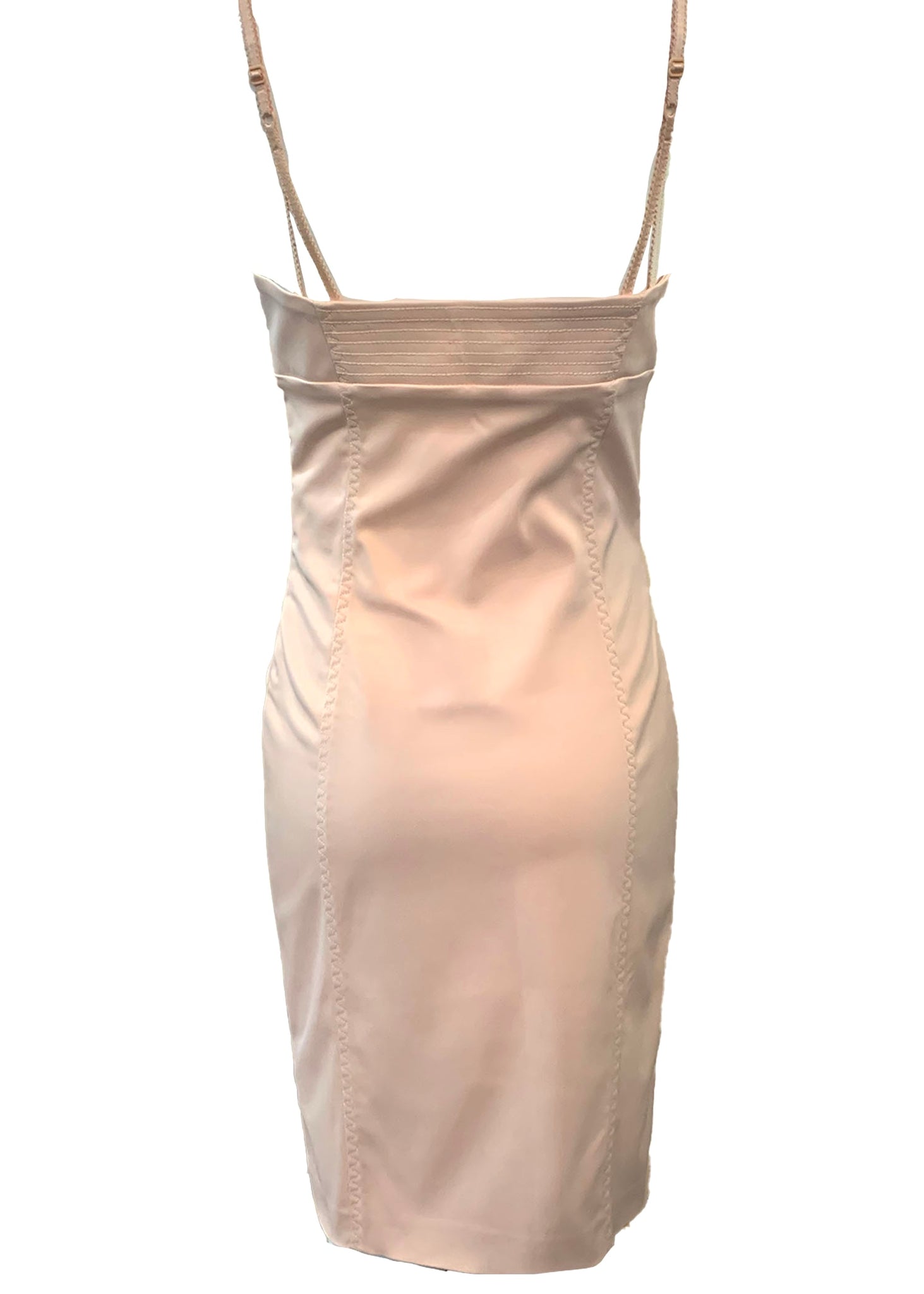    John  Galliano Early 2000s Pink Lingerie "Girdle"Dress BACK 3 of 5