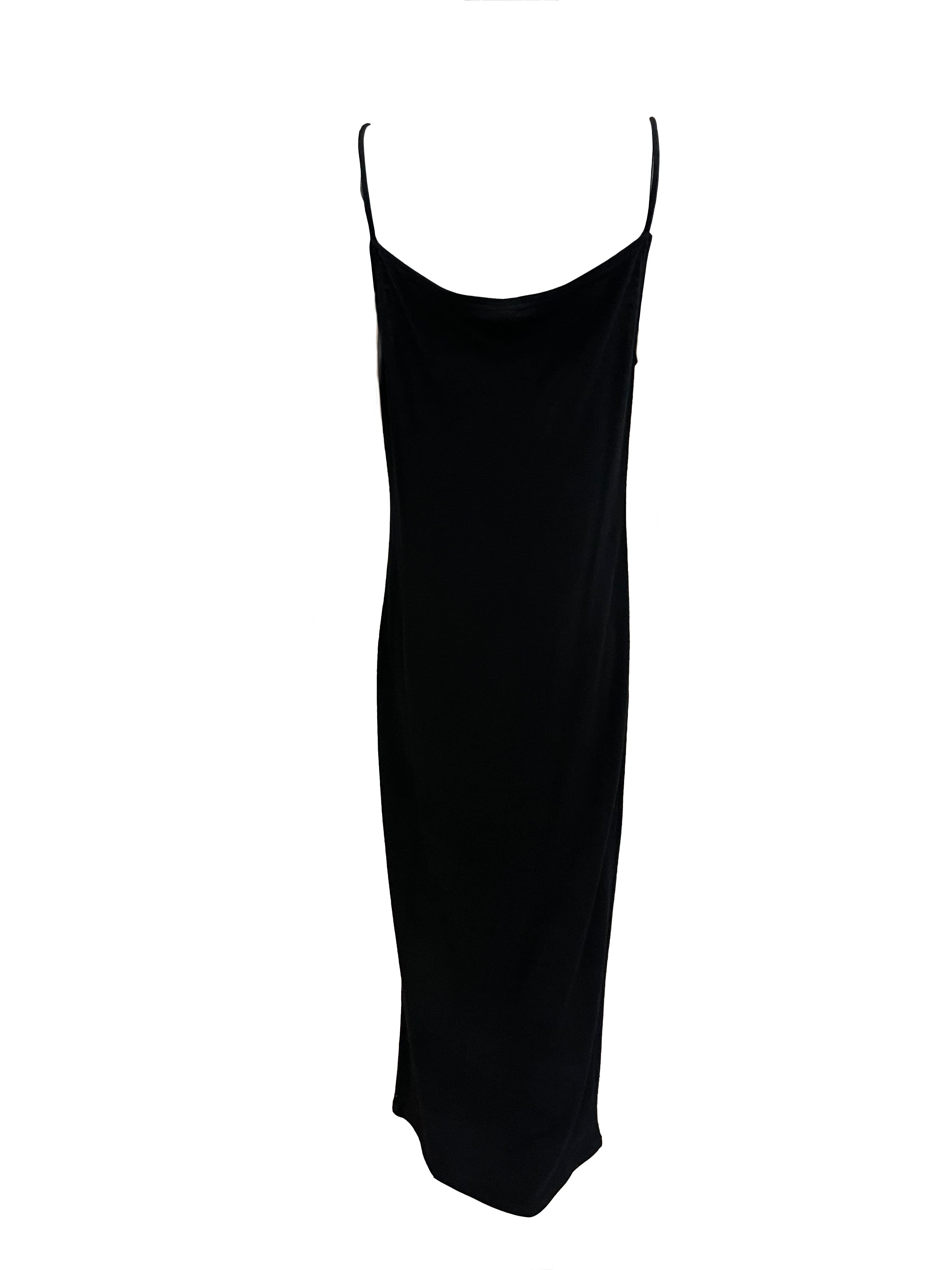 Krizia 90s Black Cashmere Slip Dress THE WAY WE WORE Krizia 90s Black Cashmere Slip Dress THE WAY WE WORE