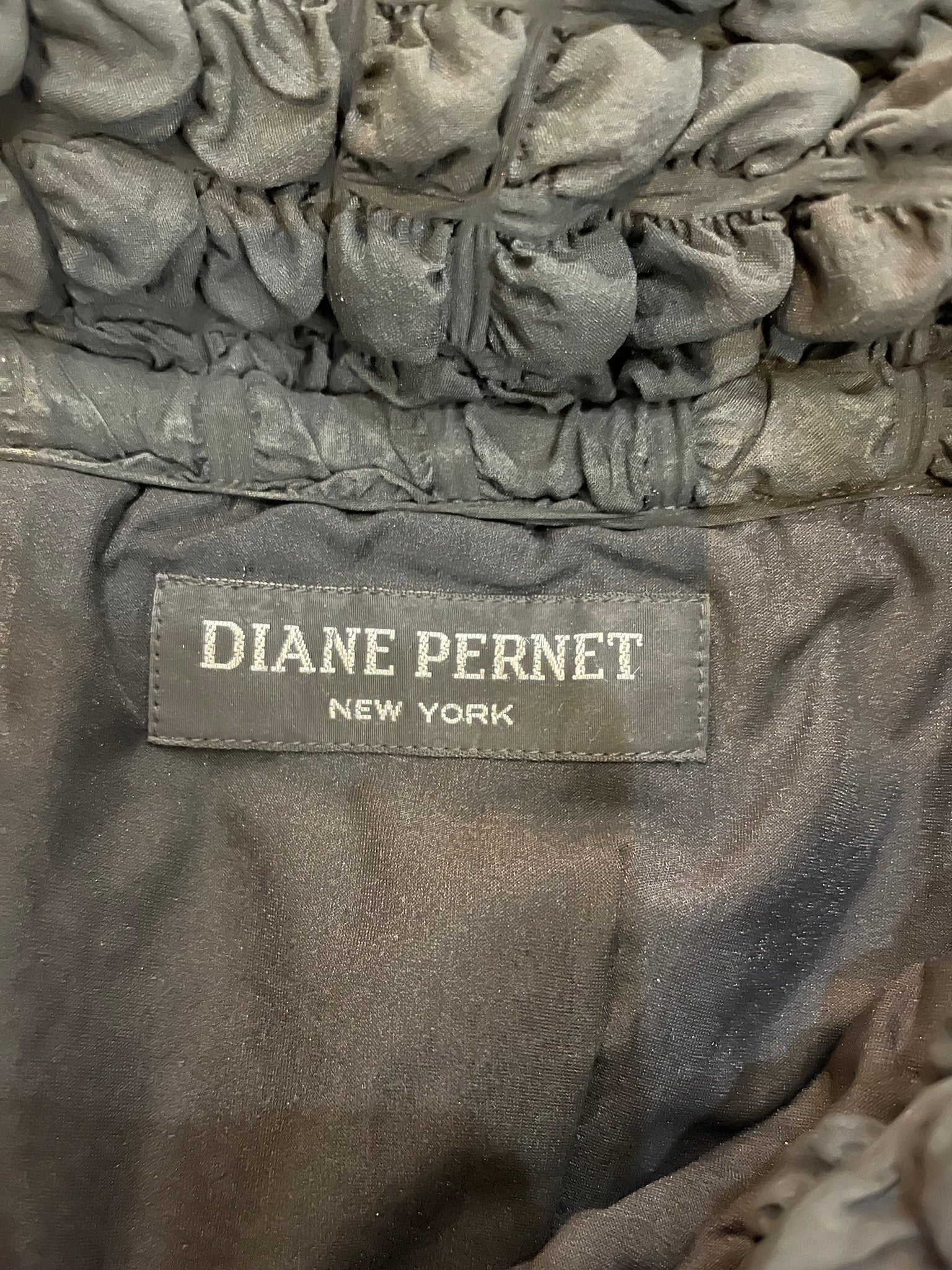 Diane Pernet 80s Black Cowl Neck Avant Garde Dress, label