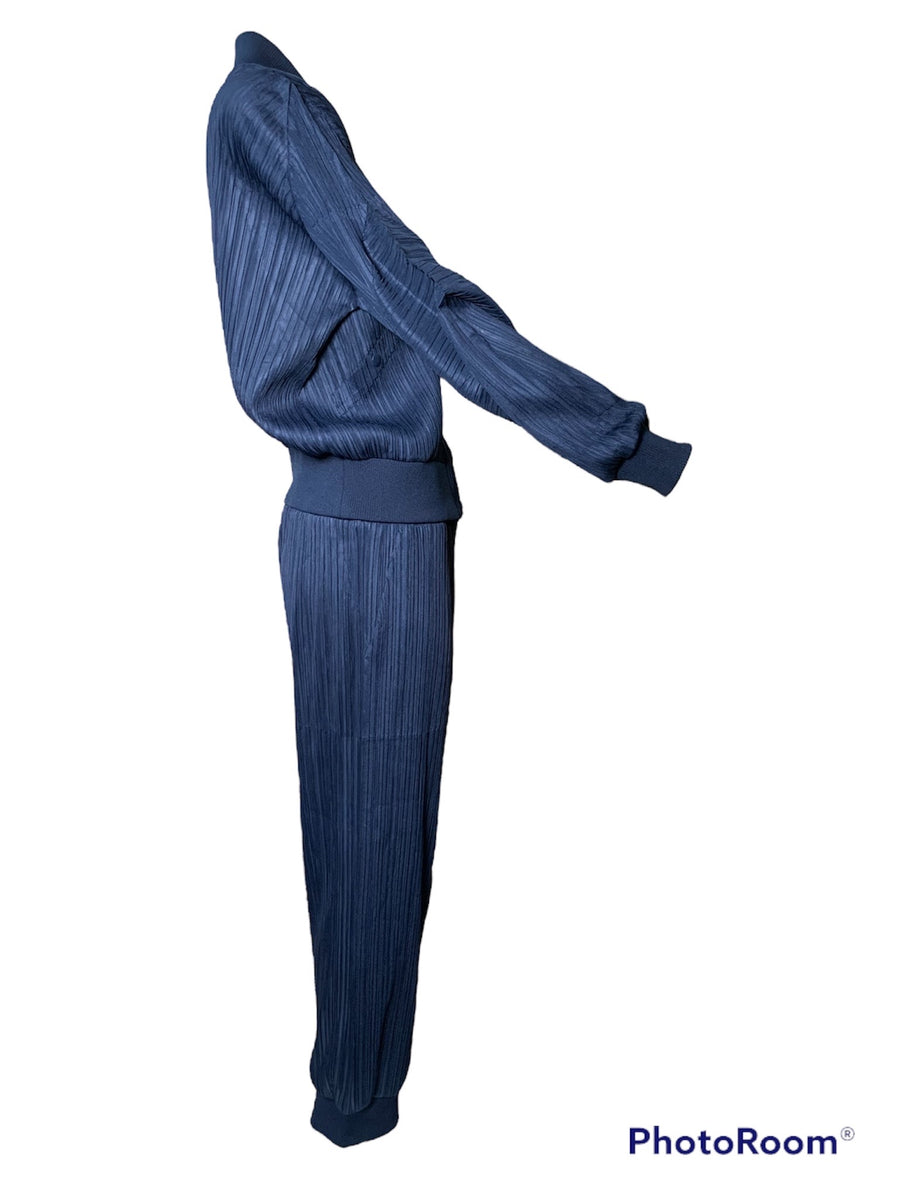 Issey Miyake Blue Pleats Please Track Suit – THE WAY WE WORE