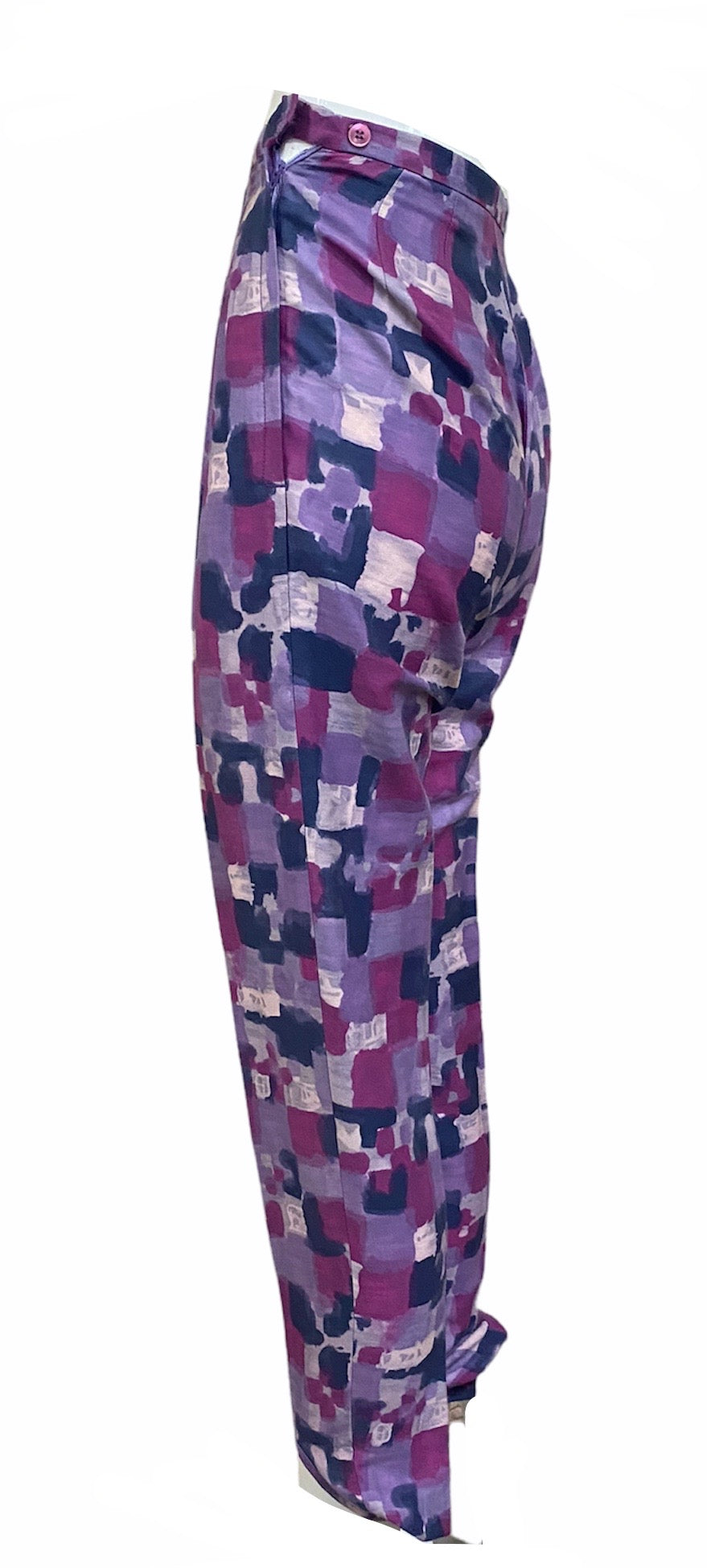   The Virtuoso Pant by White Stag 60s Purple Watercolor Print Apres Ski Pants SIDE 2 of 5