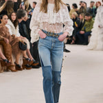 Chloé F/W24 White Neo-Victorian Lace Blouse, runway