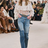 Chloé F/W24 White Neo-Victorian Lace Blouse, runway