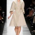Chado Ralph Rucci S/S 2009 Champagne Silk Trapunto Dress, runway