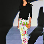 Gucci Tom Ford Era S/S 1999 White Tropical Print Pants runway
