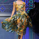 Dolce & Gabbana Spring 2012 Zucchini Blossom Printed Silk Chiffon Dress RUNWAY PHOTO  1/11