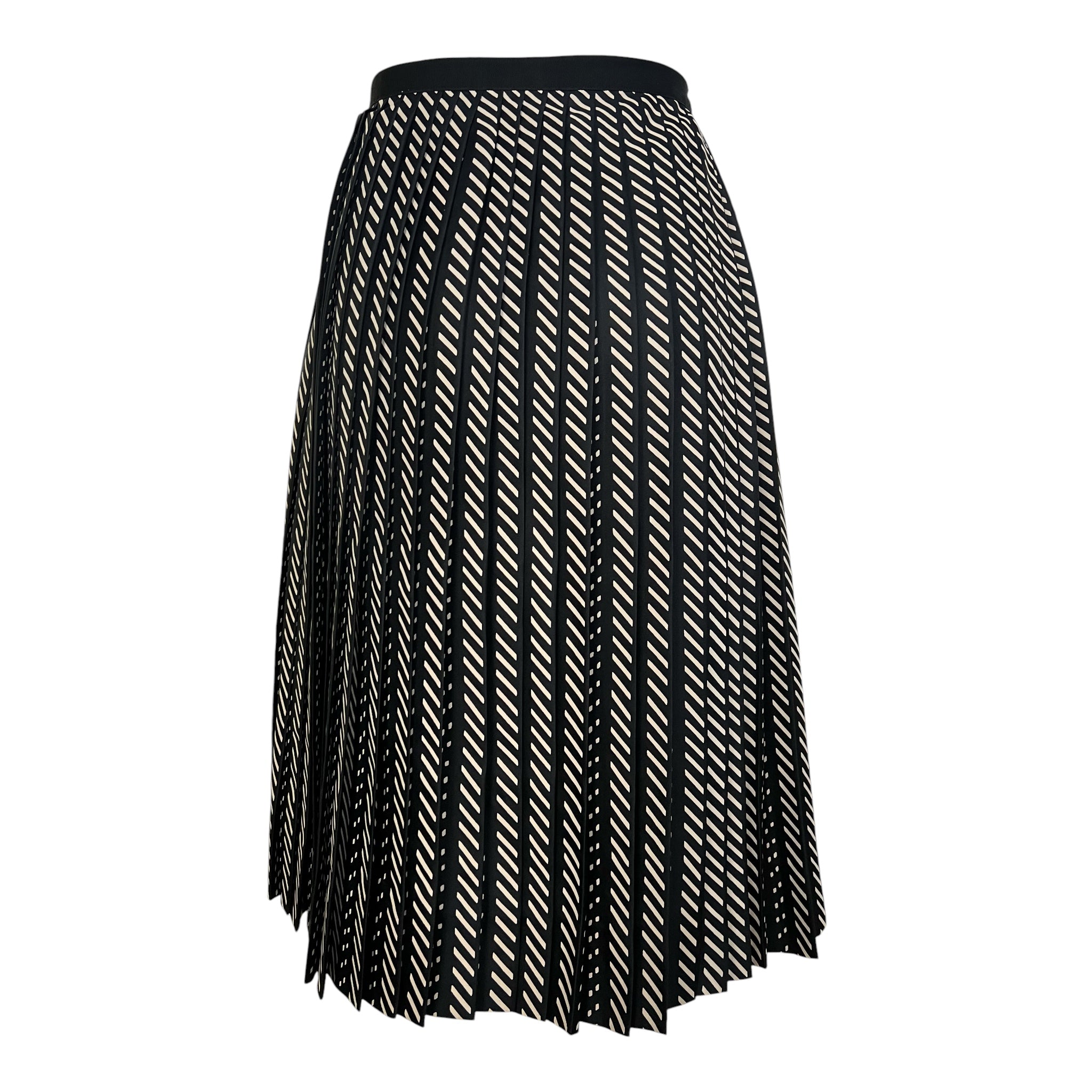 Galanos S/S 1973 Couture Deco Printed Silk Twill Skirt Suit, skirt back