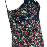 Dolce & Gabbana Y2K Rose Print Camisole with Black Lace Trim SIDE 2 of 4