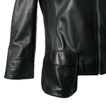 Fendi 2000's Black Leather Jacket with Patch Pockets, pocket detail