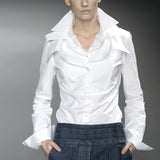 Viktor & Rolf F/W 2003 White Triple Collar Button Up Shirt, Rare