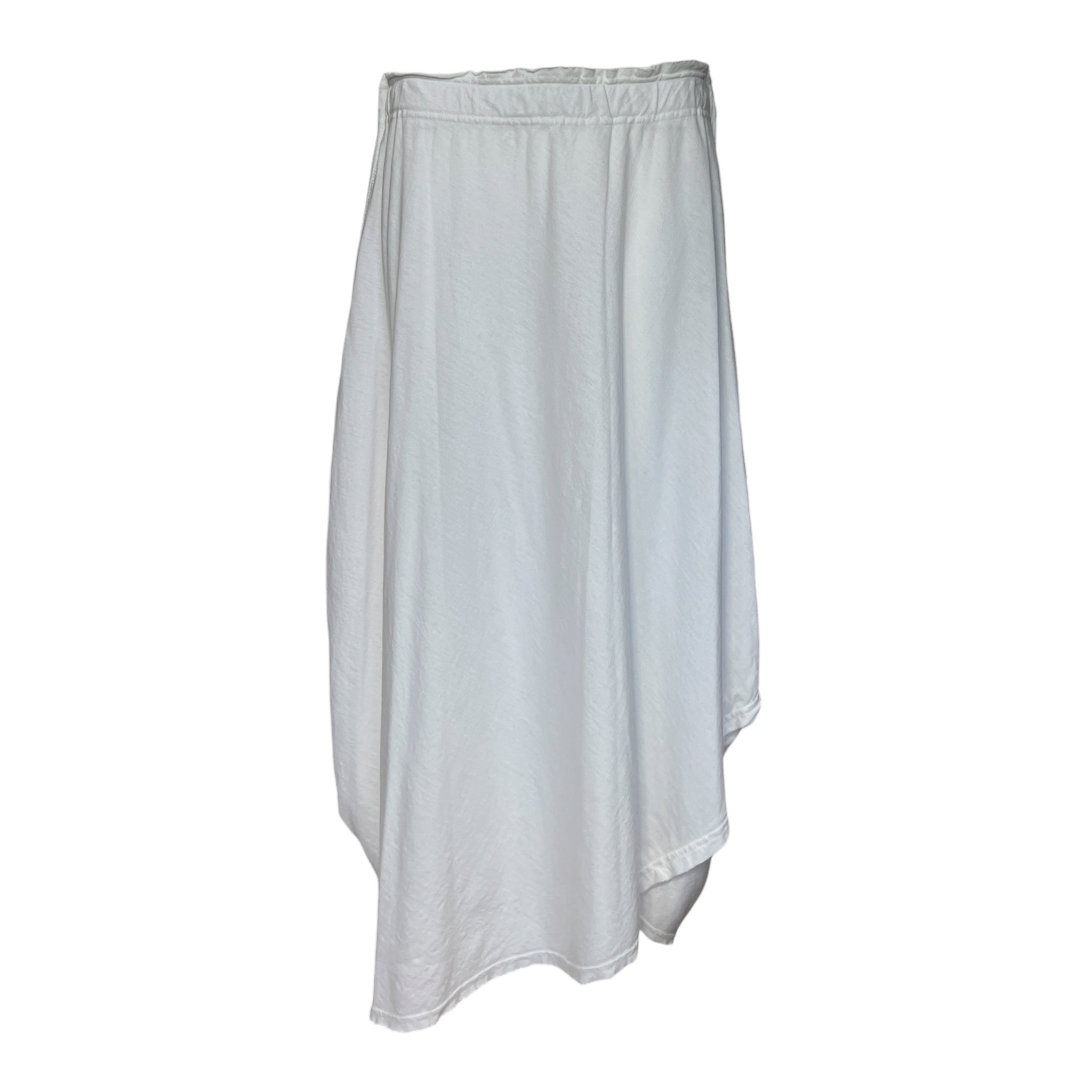 Comme des Garçons 2003 White Cotton Draped Jersey Skirt, slight side