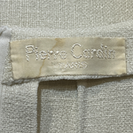 1980s Pierre Cardin Haute Couture White Mod Butterfly Shift Dress, label