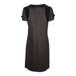Gucci F/W 2007 Brown Tweed, Leather and Corduroy Shift Dress, back