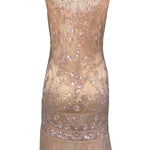 John Galliano 2000's Does '20s Blush Pink Deco Sequin Flapper Dress BACK 5/7