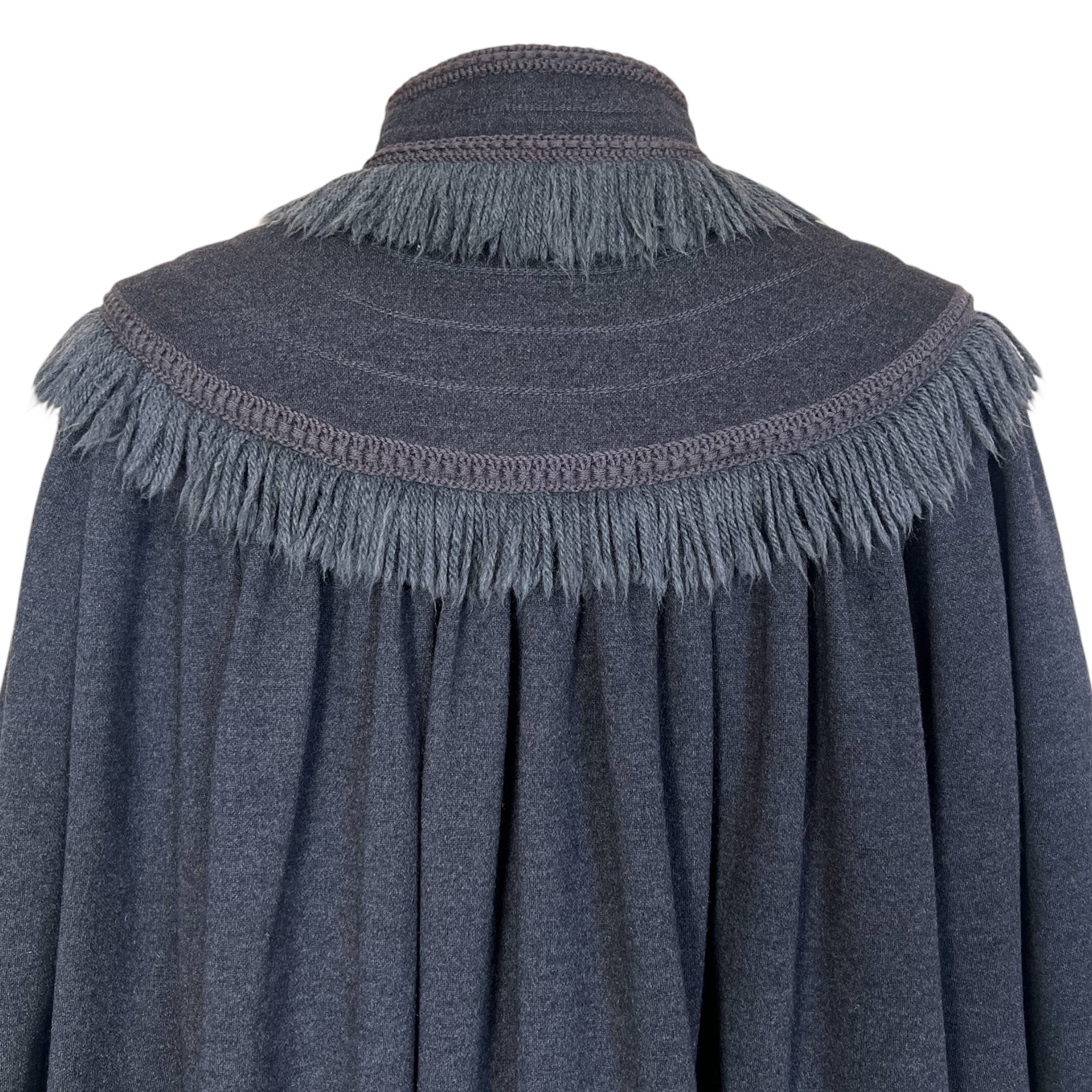 Yves Saint Laurent Rive Gauche F/W 1977 'Les Chinoises' Grey Wool Coat, top back