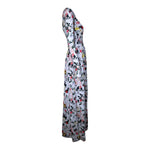 Paco Rabanne 2020s Pintucked Romantic Floral Jersey Maxi Dress, side 2