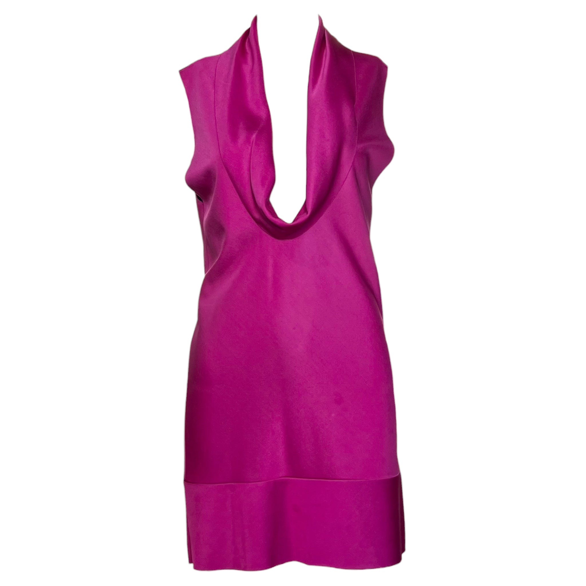 Balenciaga 2008 Hot Pink Neoprene Dress