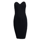 Yves Saint Laurent Haute Couture 1986/1987 Black Strapless Mini Dress