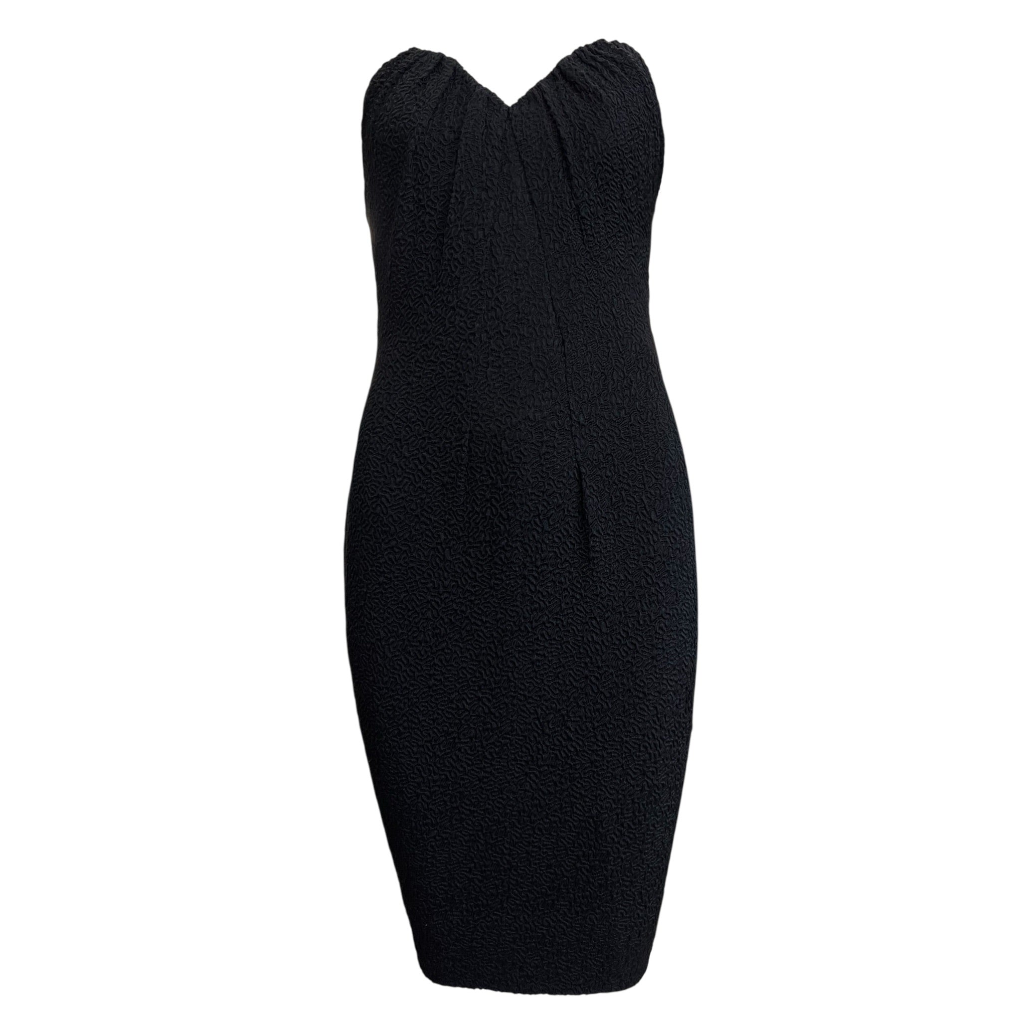 Yves Saint Laurent Haute Couture 1986/1987 Black Strapless Mini Dress