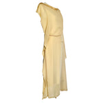 Maison Martin Margiela S/S 2013 Butter Cream Draped Crepe Dress, slight side