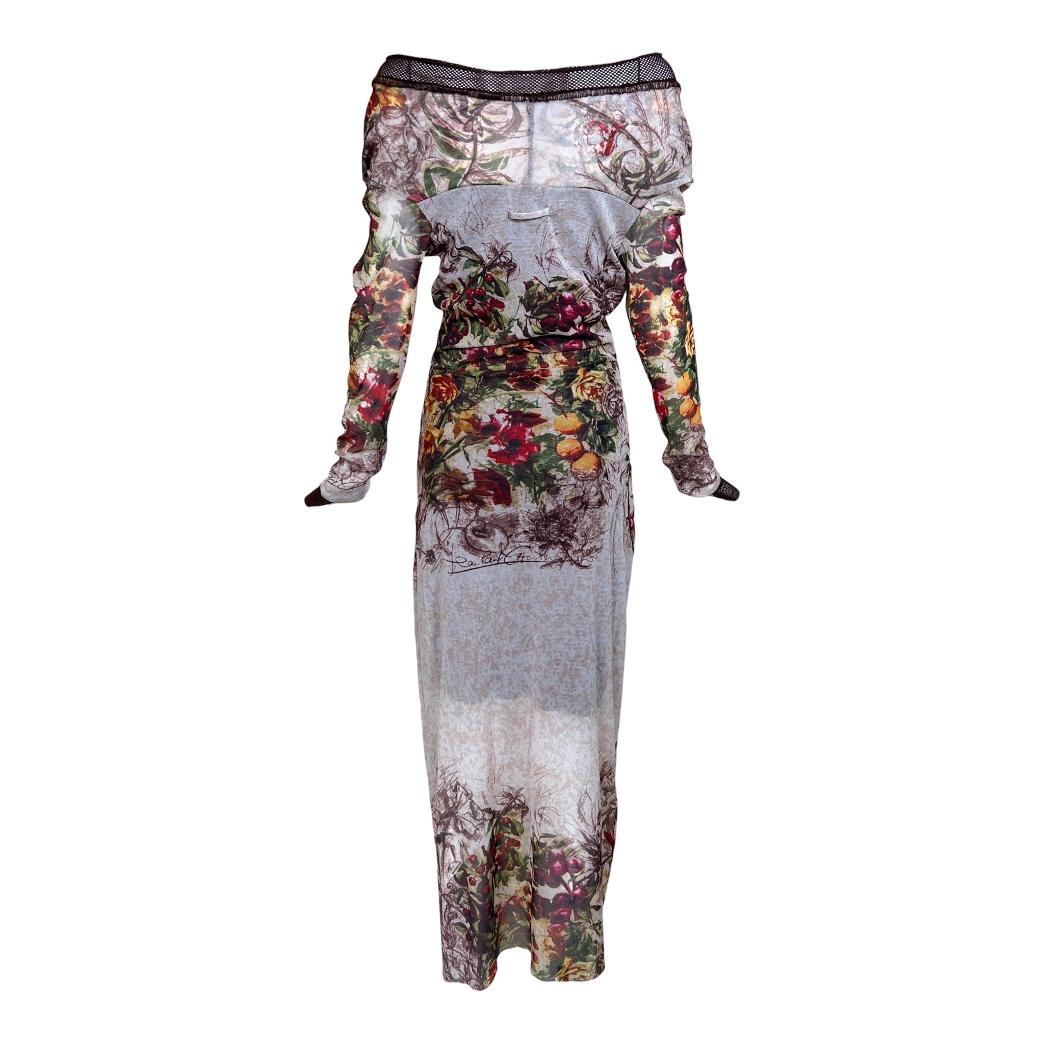 Jean Paul Gaultier S/S 1999 Garden of Eden Mesh Dress, back