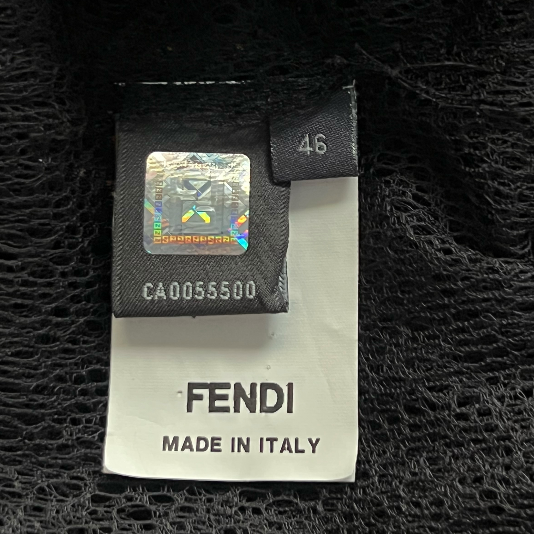 Fendi by Karl Lagerfeld S/S 2010 Black Lace Drop Waist Dress, tag