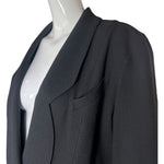 Karl Lagerfeld Late 1980s Black Tuxedo Coat Dress, side collar detail