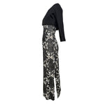 Guy Laroche Haute Couture 1960's Black and White Empire Waist Heavily Beaded Gown, side