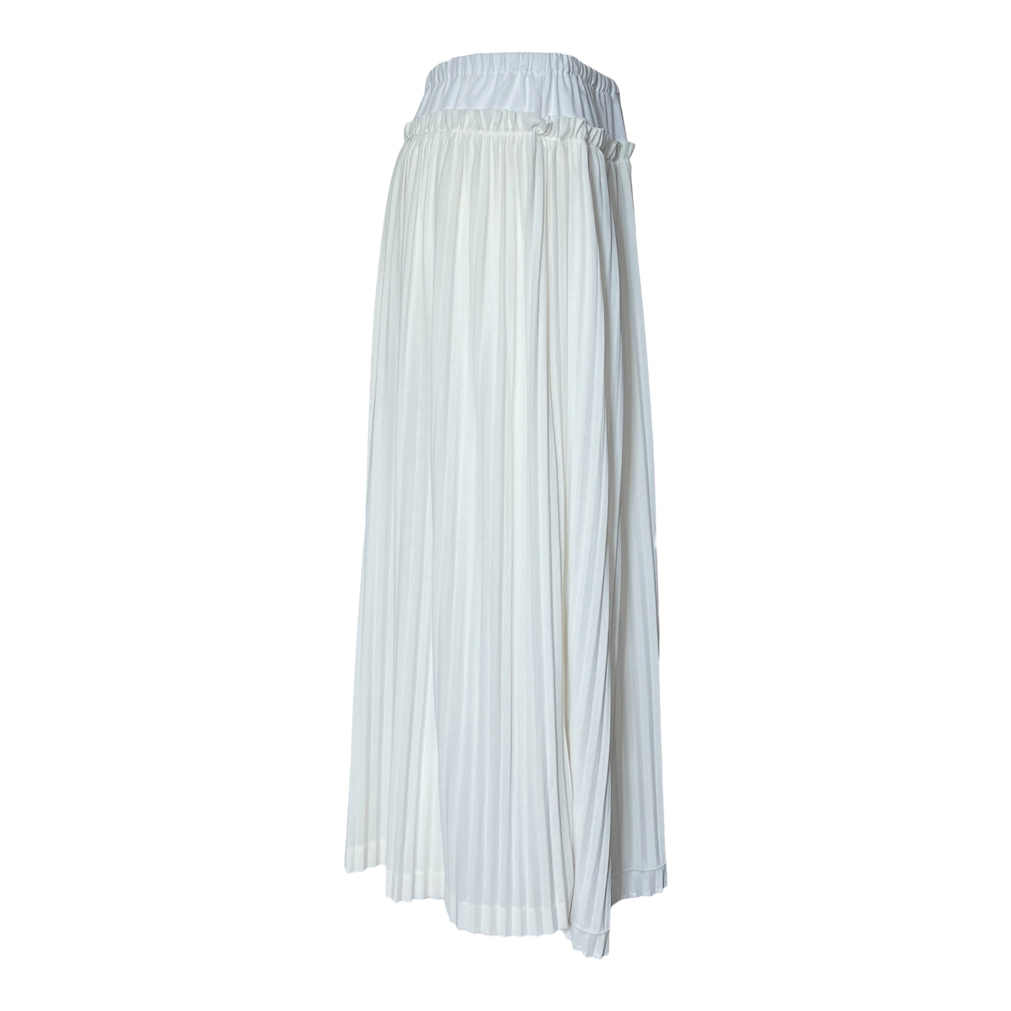 Comme de Garçons 2001 Pleated 2-Tone Knit Jersey Skirt, side