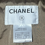 Chanel S/S 2003 Beige Boucle Classic Tweed Cropped Zip-Front Jacket, label