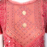 Emilio Pucci Resort 2012 Pink Sequin Beaded Mini Dress, NWT  Top detail