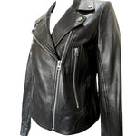 Rag & Bone Black Lambskin Leather Moto Jacket, side