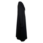 Transit Charcoal Wool Coat With Knit Sweater Sleeves, side