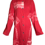 Issey Miyake Red Ori Nui Shibori Tie Dye Cotton Jacket FRONT 1/7