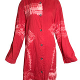 Issey Miyake Red Ori Nui Shibori Tie Dye Cotton Jacket FRONT 1/7